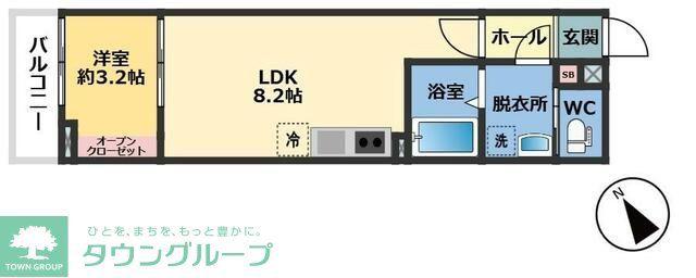 メゾン・ドゥ・アッシュ柏の葉(1LDK/2階)の間取り写真