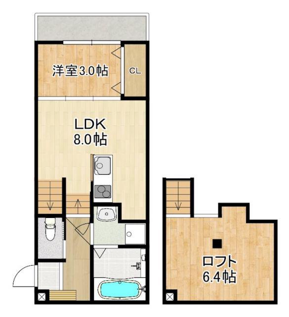 MODERN PALAZZO諫早KAI(1SLDK/1階)の間取り写真