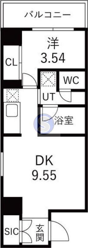 京福電鉄嵐山本線 嵐電天神川駅 徒歩13分 7階建 築1年(1DK/2階)の間取り写真