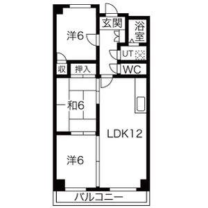 第3高杉マンション(3LDK/3階)の間取り写真
