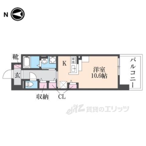 グランデ尼崎(ワンルーム/3階)の間取り写真