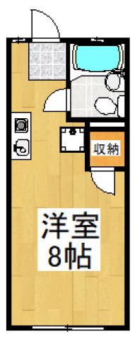 フルーレ国分寺(ワンルーム/2階)の間取り写真