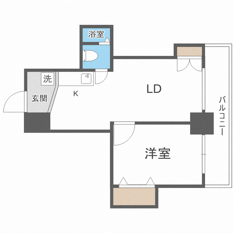 けいほくビレッジ(1LDK/2階)の間取り写真