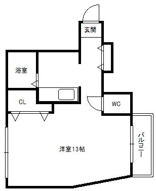 PALAZZO裏参道(1K/4階)の間取り写真