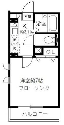 ニューグリーンハウス(1K/2階)の間取り写真