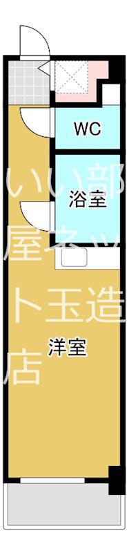 ハイツ森ノ宮(ワンルーム/3階)の間取り写真