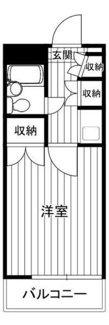 エトワール座間(1K/2階)の間取り写真