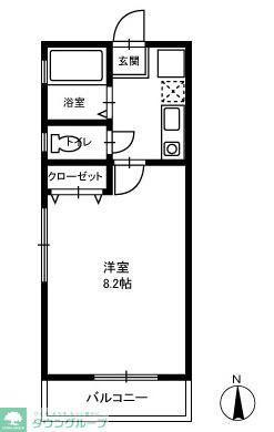 PALACE YAMADA(1K/2階)の間取り写真