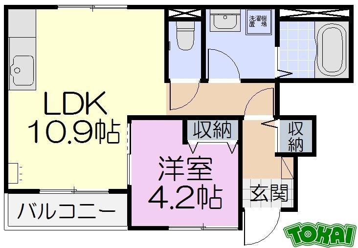 ディアシス(1LDK/1階)の間取り写真