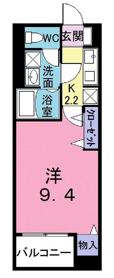 ディア コート 並木(1K/2階)の間取り写真