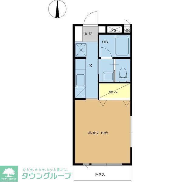 ΑNEXT前橋第12(1K/1階)の間取り写真