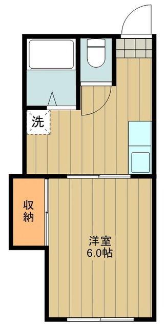 ラフォーレふじ(1K/2階)の間取り写真
