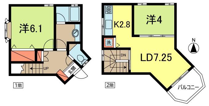ラテル カプト(2LDK/1階)の間取り写真