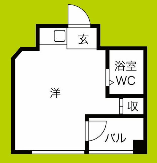 ハイコート堀江(ワンルーム/1階)の間取り写真