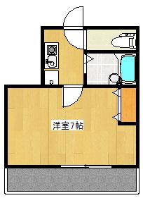 シティハイツ相模大野(1K/3階)の間取り写真