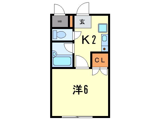 アルシュモンド(1K/3階)の間取り写真