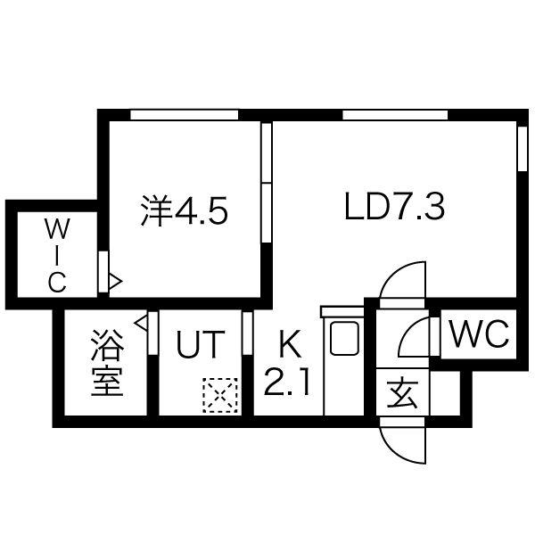 LICHTRARE北大イースト(1LDK/3階)の間取り写真