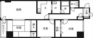 トーワ北7条(3LDK/5階)の間取り写真