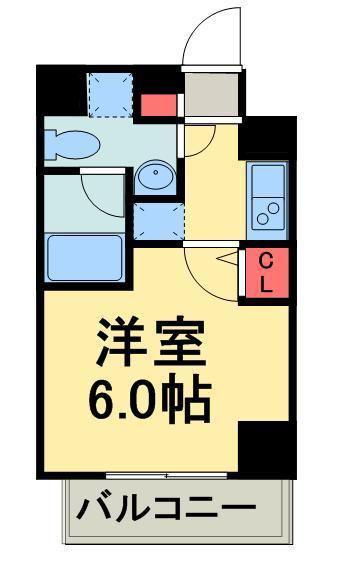 KDXレジデンス住吉(1K/4階)の間取り写真