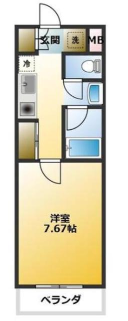 CS MANGANJII(1K/2階)の間取り写真