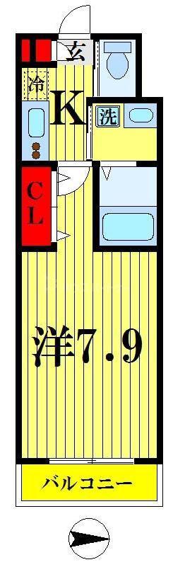 アベニーレ・東向島(1K/3階)の間取り写真