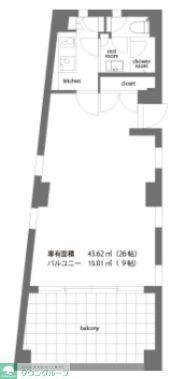 COLESSO JIYUGAOKA(1K/3階)の間取り写真