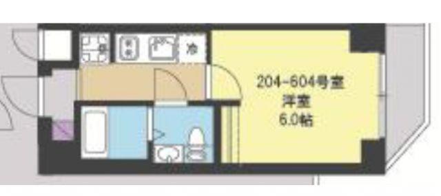 ピァッツァ鶴見(1K/2階)の間取り写真