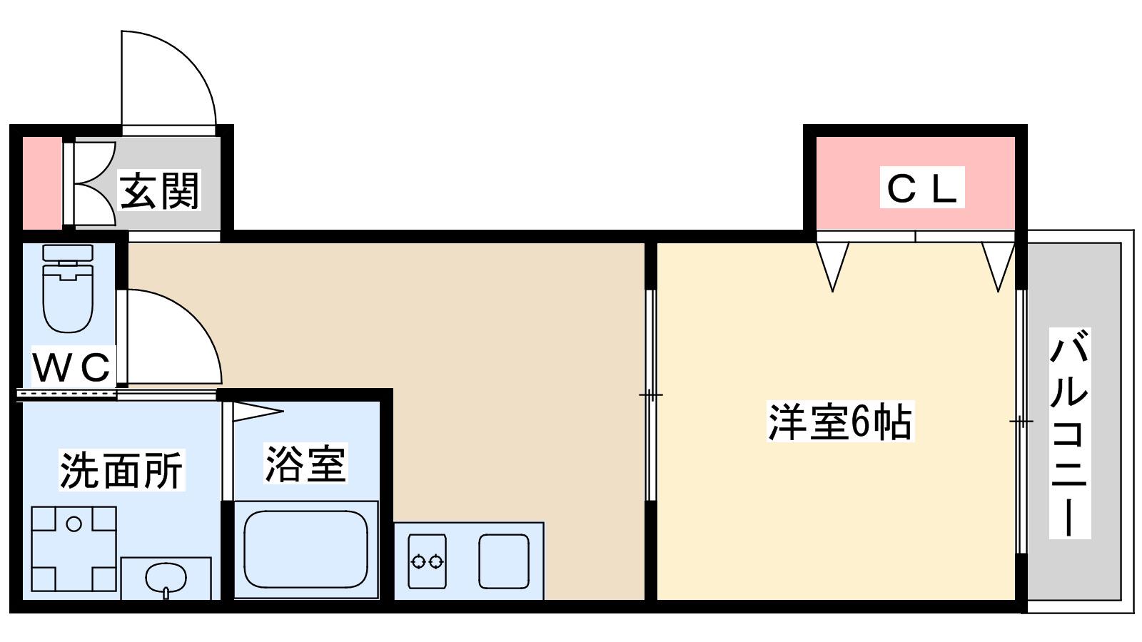 東梅田レジデンス小島(1K/5階)の間取り写真