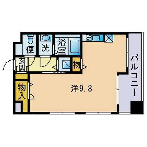 セントラルポート(ワンルーム/4階)の間取り写真