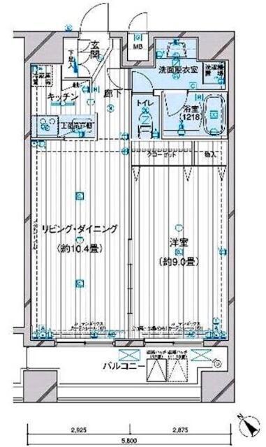 メインステージ王子(1LDK/13階)の間取り写真