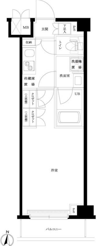 ルーブル蒲田南七(1K/3階)の間取り写真
