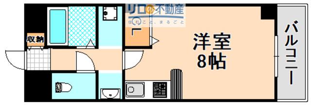 北斗七星(1K/2階)の間取り写真