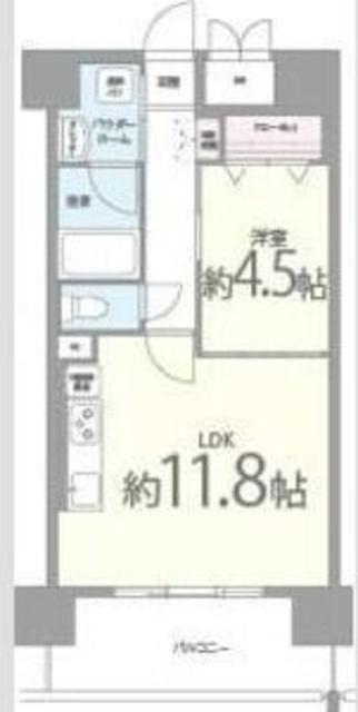 プレメント豊中(1LDK/4階)の間取り写真