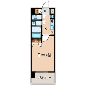 UURコート名古屋名駅(1K/8階)の間取り写真