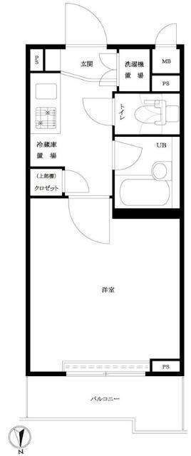 ルーブル大鳥居(1K/3階)の間取り写真