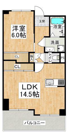 ＪＲ東海道本線 神戸駅(兵庫) 徒歩11分 14階建 築36年(1LDK/13階)の間取り写真