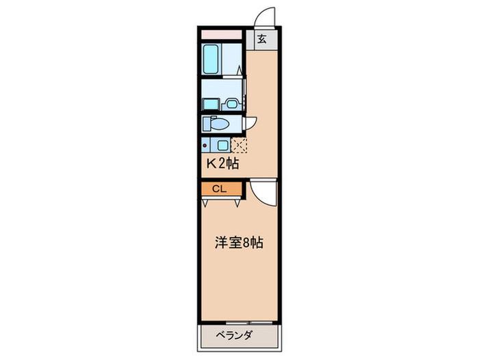 MAJESTE(1K/3階)の間取り写真