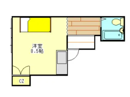 アーバンプラザ可知(ワンルーム/2階)の間取り写真