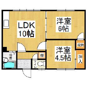 ステラハイツ(2LDK/2階)の間取り写真
