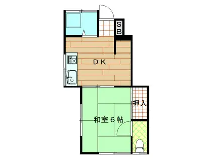 生田目荘(1K/1階)の間取り写真