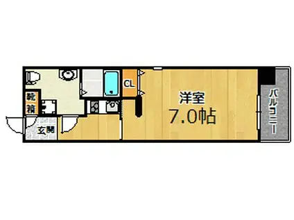 CASSIA TSUKAMOTO(1K/7階)の間取り写真