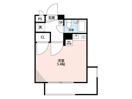 グランピア水前寺II(ワンルーム/1階)の間取り写真