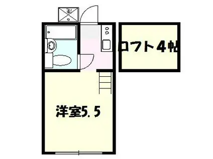 ロフト瀬田(ワンルーム/2階)の間取り写真