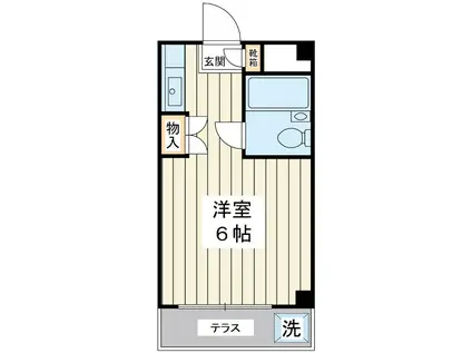 ドエル富士見(ワンルーム/1階)の間取り写真