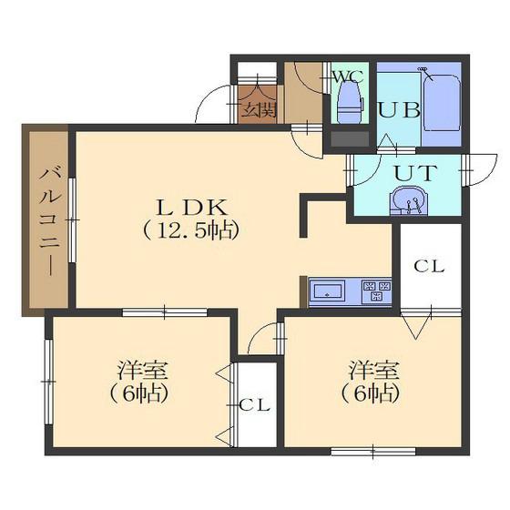 VENUS COURT(2LDK/3階)の間取り写真