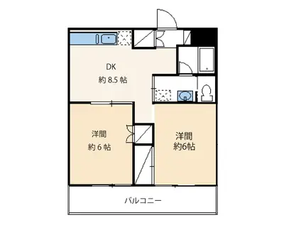メゾンYOSHIDA・A(2DK/1階)の間取り写真