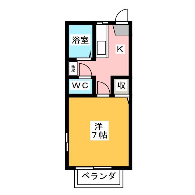 マロンコーポ(1K/1階)の間取り写真