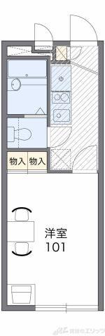 レオパレス524 II(1K/2階)の間取り写真