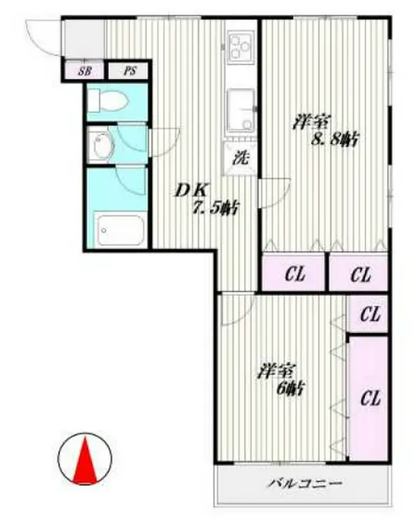 ニュー天沼マンション 2階階 間取り