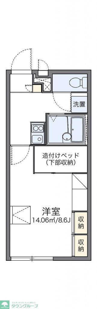 レオパレスESPOIR(1K/1階)の間取り写真
